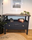 Konsolbord / gangmøbel i svart og gull thumbnail